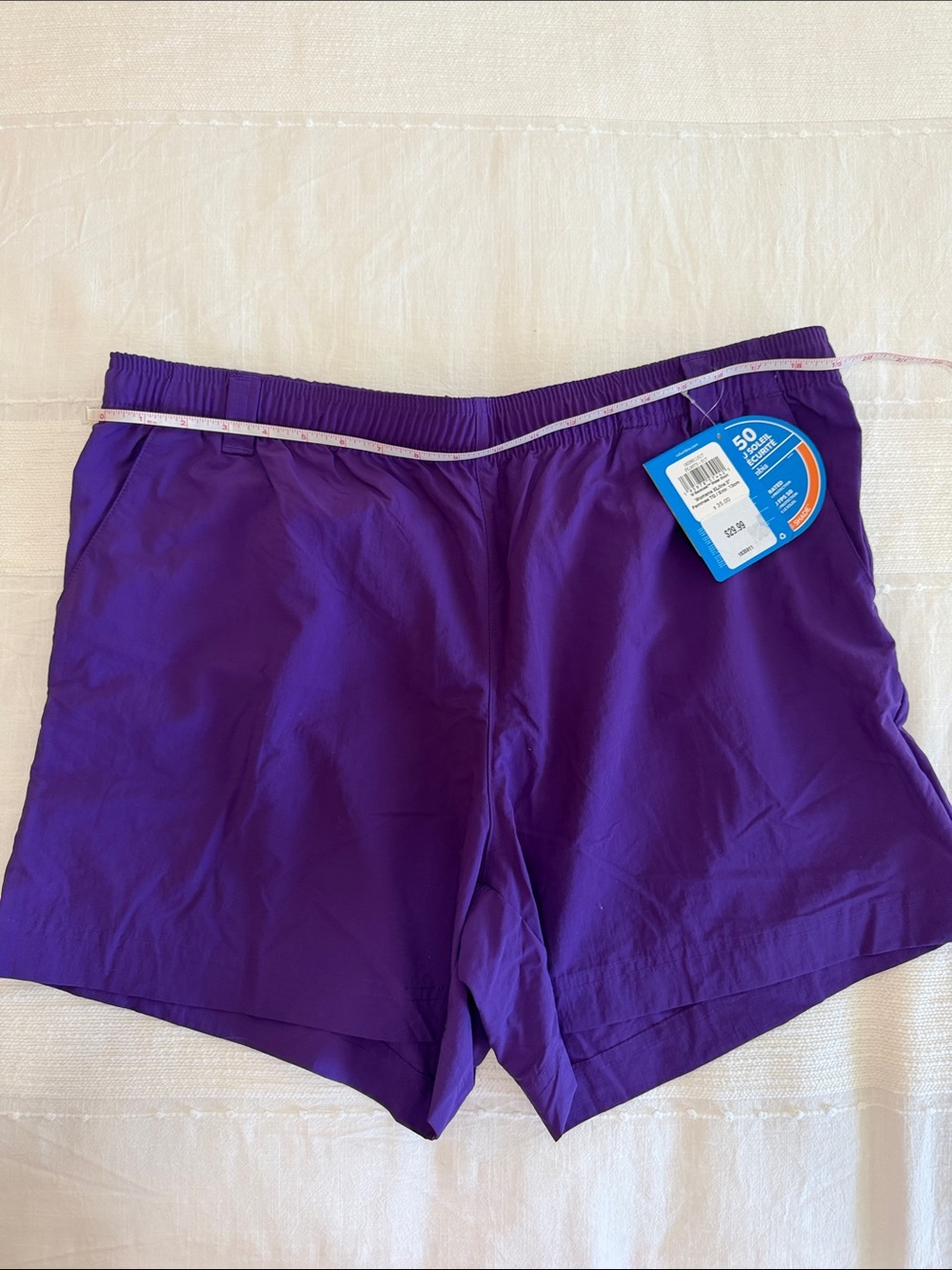 Columbia PFG Women's Purple Elastic-Waist Shorts,  XL - NEW WITH TAGS - Picture 9 of 10